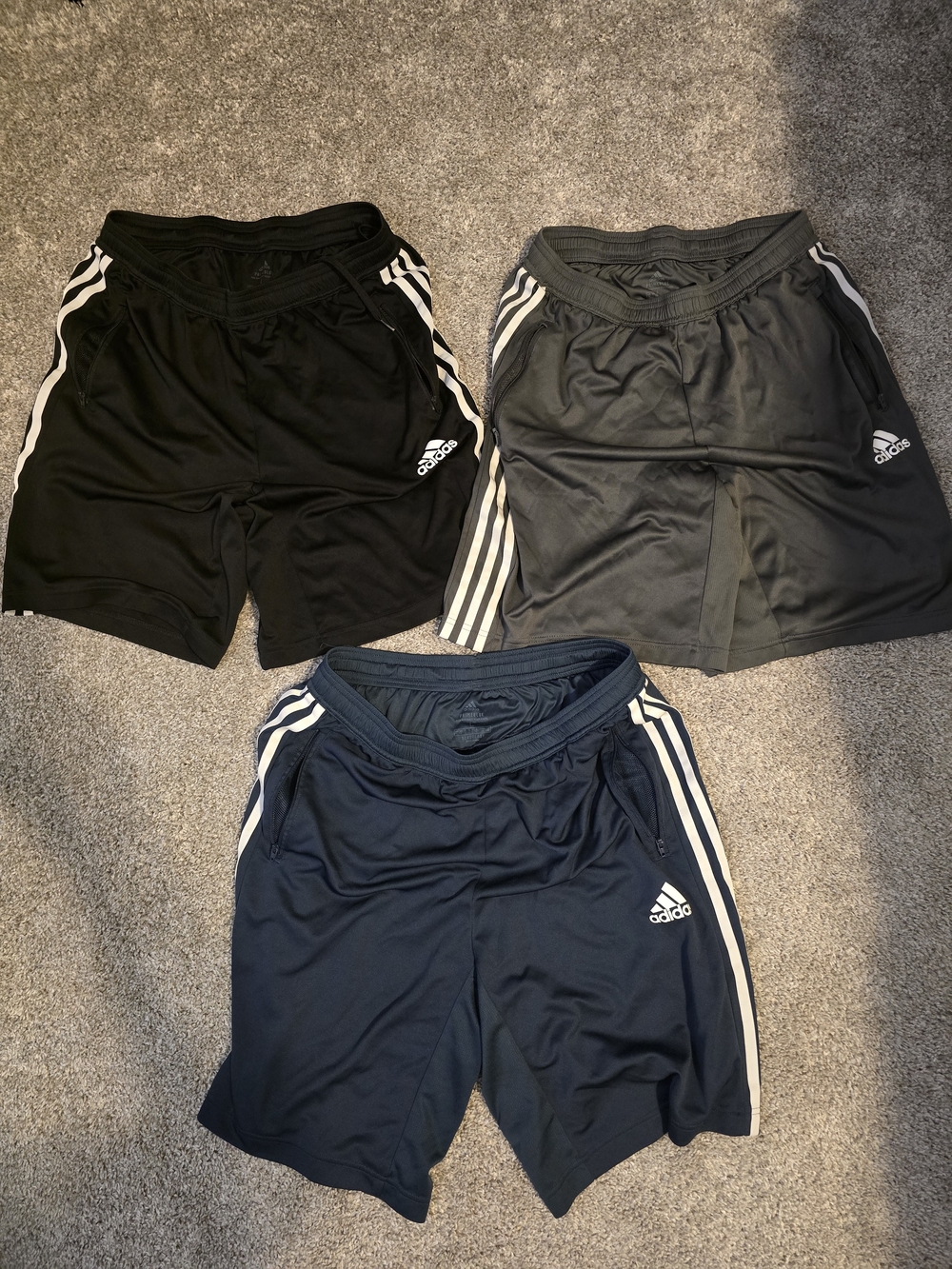 Adidas And UnderArmor Men's Athletic Shorts - Black, Gray, Navy